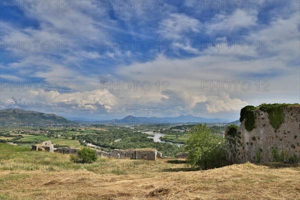 View of the Drin River from the Illyrian fortress of Rozafa