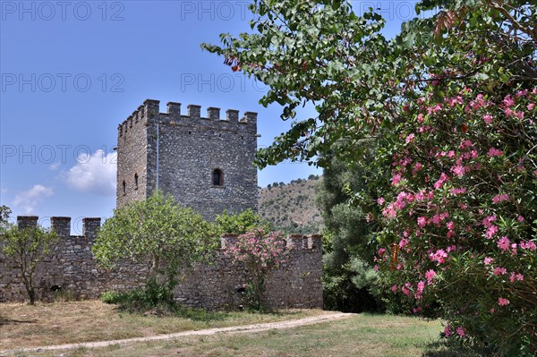 Tower of the Venetian fort in the ruined city of Butrint
