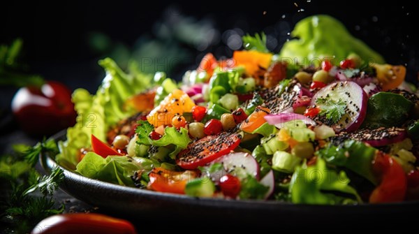 Fresh salad with cherry tomatoes