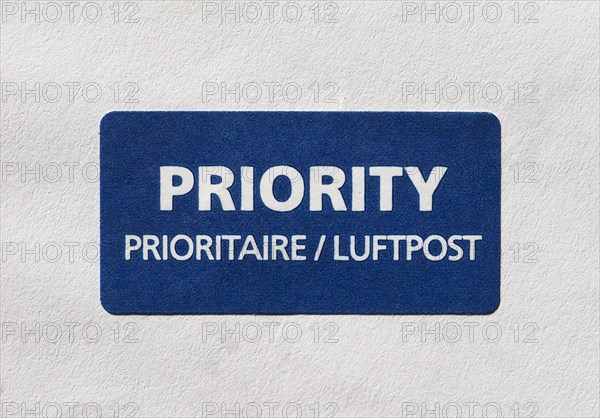 Priority mail label