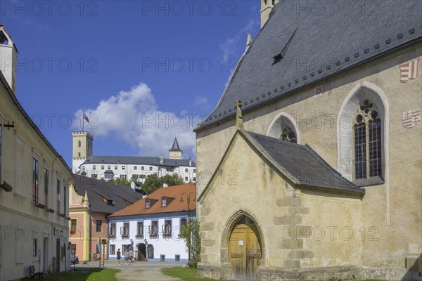 Church and castle in the background