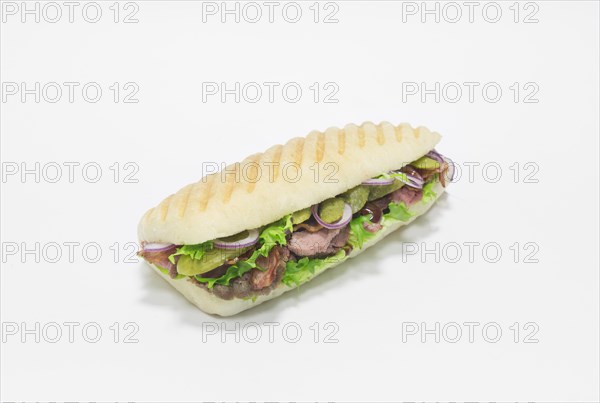 Gourmet panini with ham