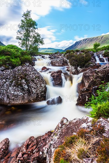 Waterfall under Buachaille Etive Mor