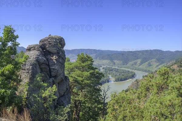 Danube island Pritzenau from the Vogelbergsteig