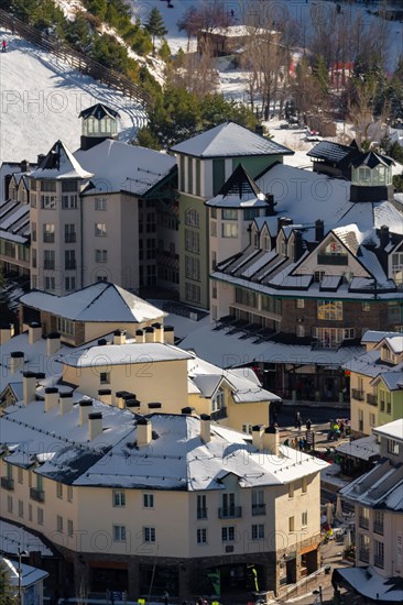 Aerial view of sierra nevada ski resort