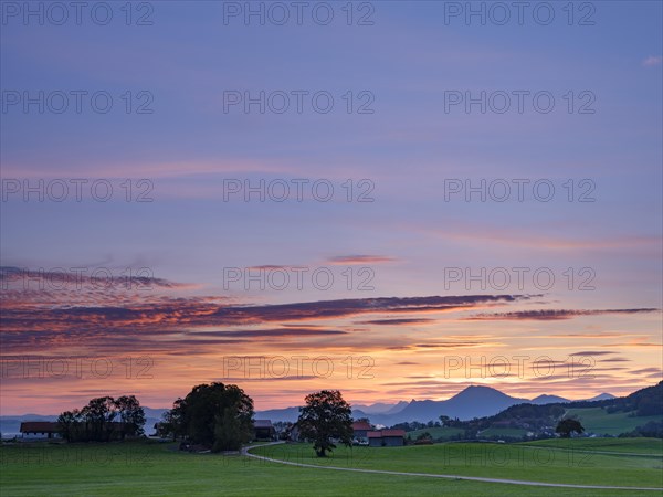 Dawn on the edge of the Alps