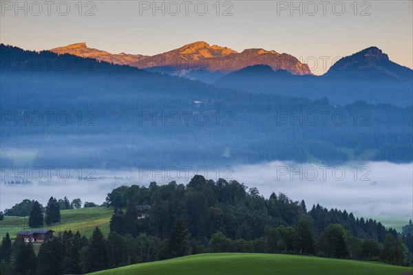 Stillachtal with early morning fog