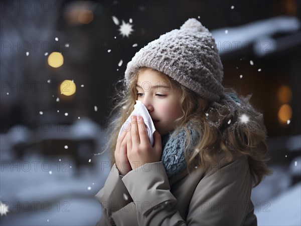 Young child bundled up against the winter cold