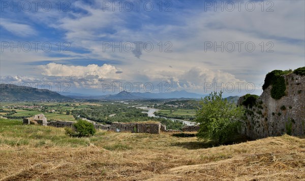 View of the Drin River from the Illyrian fortress of Rozafa