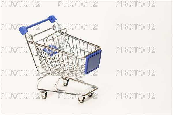 Metal shopping cart with wheels