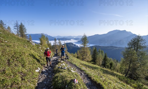 Mountaineers on a hiking trail