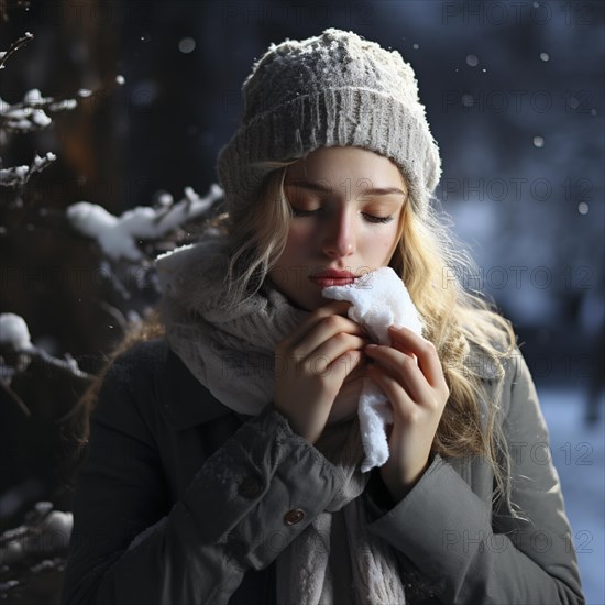 Woman feeling unwell