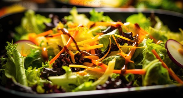 Fresh vegetable salad with carrot