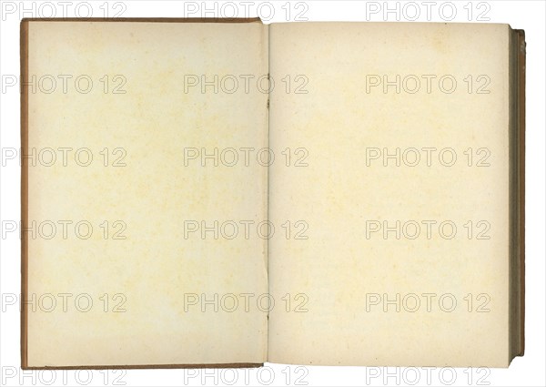 Blank book pages isolated over white