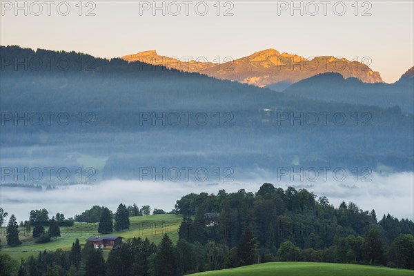 Stillachtal with early morning fog