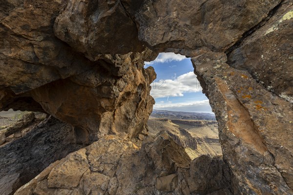 Stone arches in volcanic rock