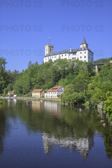 View across the Vltava to the castle