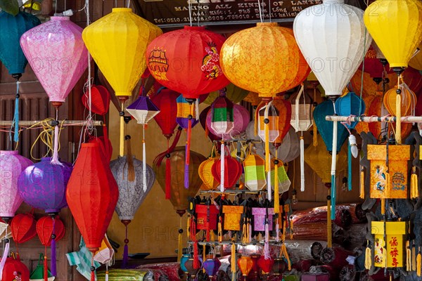 Colourful lampshades