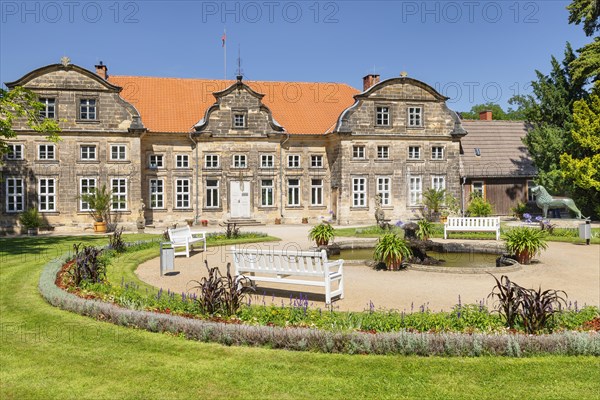 Small castle with terraced gardens