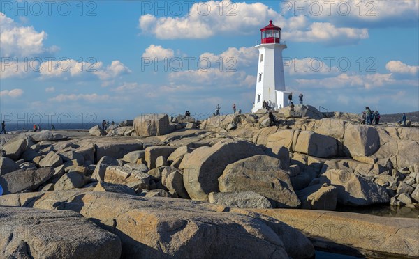 Peggys Cove rocky coast at the lighthouse Canada