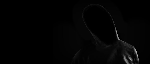 Image of a sweatshirt without a face. The concept of unrecognizability