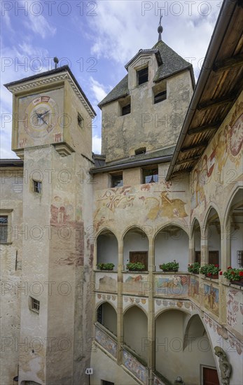 Clock tower and arcade