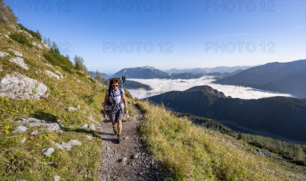 Mountaineer on a hiking trail