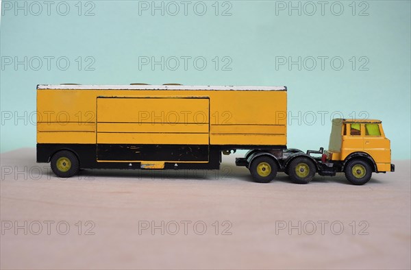 Yellow toy lorry