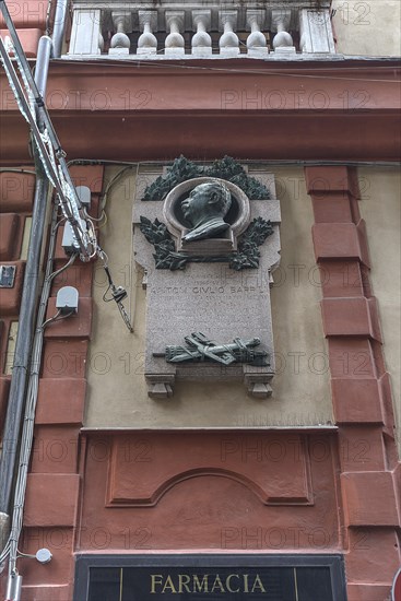 Memorial plaque to Antonio Giulio Barrili