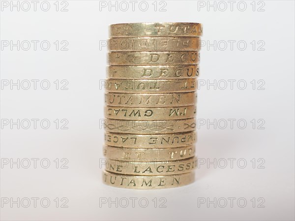 Pound coin pile