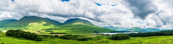Panorama of Loch Tulla and Beinn Dorain
