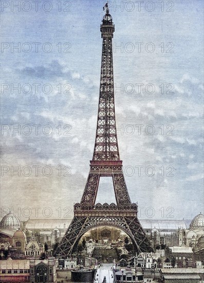 The Eiffel Tower in 1888