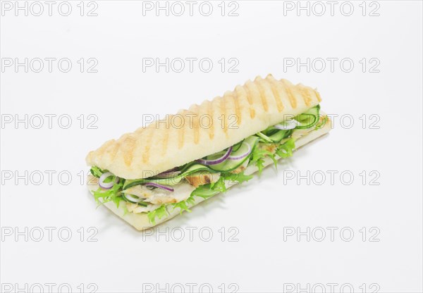 Gourmet panini with chicken breast