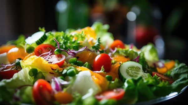 Fresh salad with cherry tomatoes