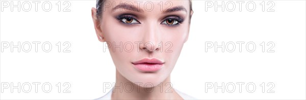 Close-up portrait of a girl. The concept of the beauty industry