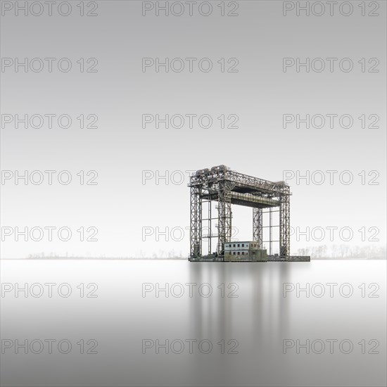 Minimalist long exposure of the former lift bridge at Karnin