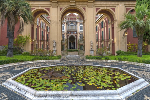 Pond in the garden of the Palazzo Reale