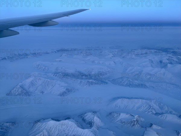 East Greenland photographed from a passenger aircraft