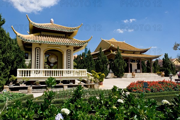 Temple with garden near Dalat