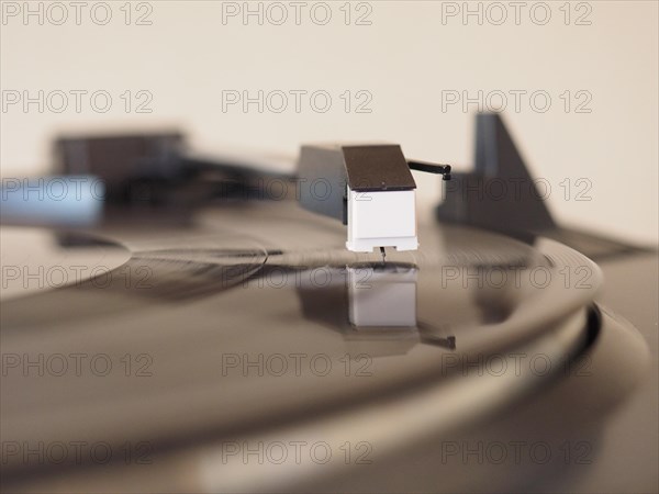 Vinyl record spinning