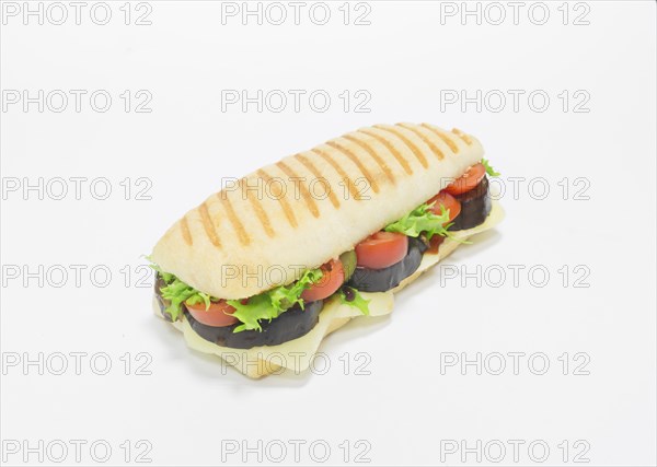 Gourmet panini with eggplant