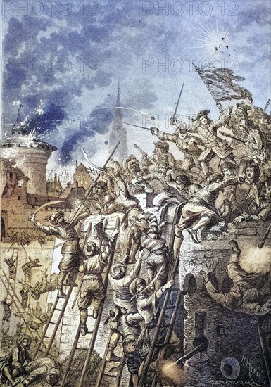 Count Starkenberg defending Vienna against the Turks