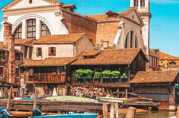 Fisherman's house in Venice. Tourism and travel concept. Italian architecture.