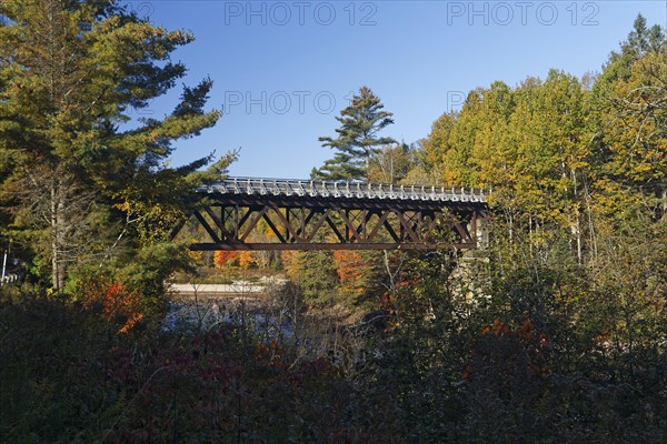 Old railway bridge over the Red River