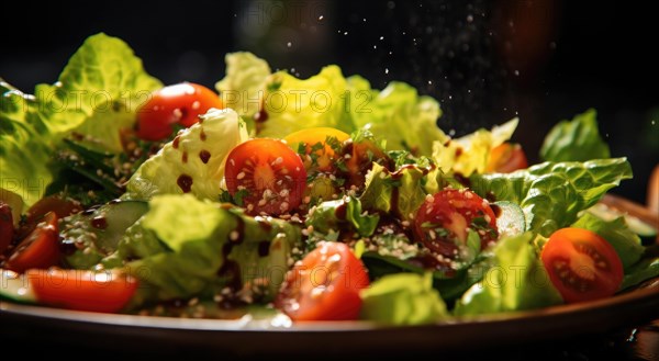 Fresh salad with cherry tomatoes