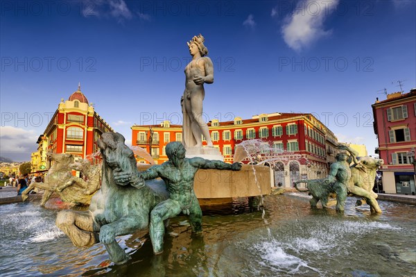 Fountain at Place Massena in Nice