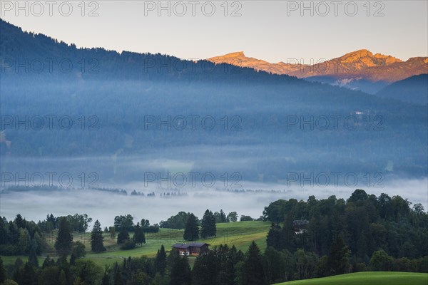 Stillachtal with early morning fog