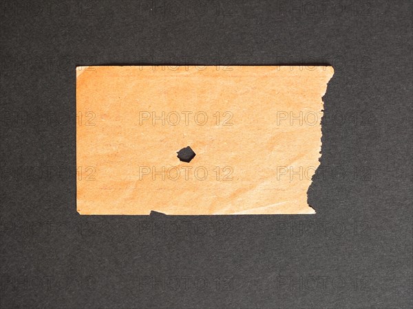 Blank orange tag label