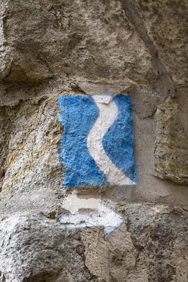 Trail marker on the Donkey Trail to Drachenfels