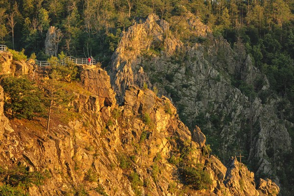 Viewing platform on the Rosstrappe above the Bode Valley